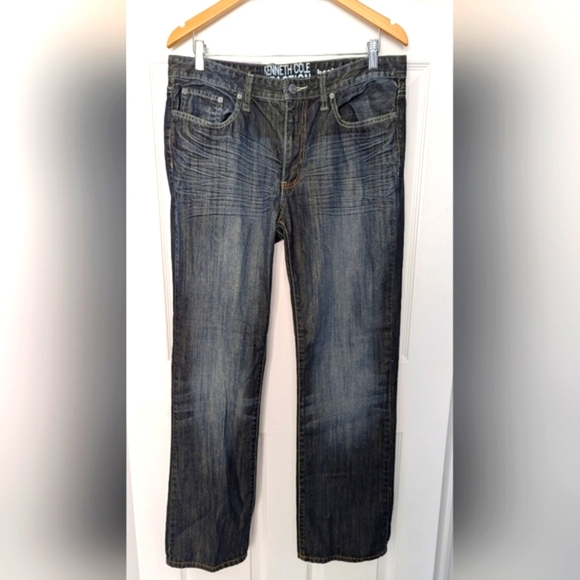 Kenneth Cole Reaction Men's Bootcut Jeans (34 X 32) - Picture 1 of 16